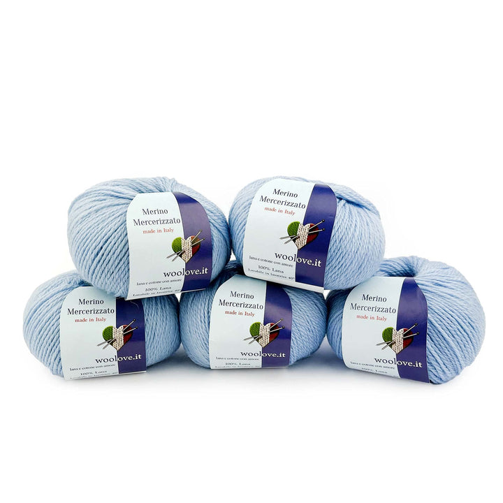 Tricot Cafè – Merzerisierte Merinowolle - Garn 100% reine Wolle Made in Italy - Wollknäuel zum Häkel
