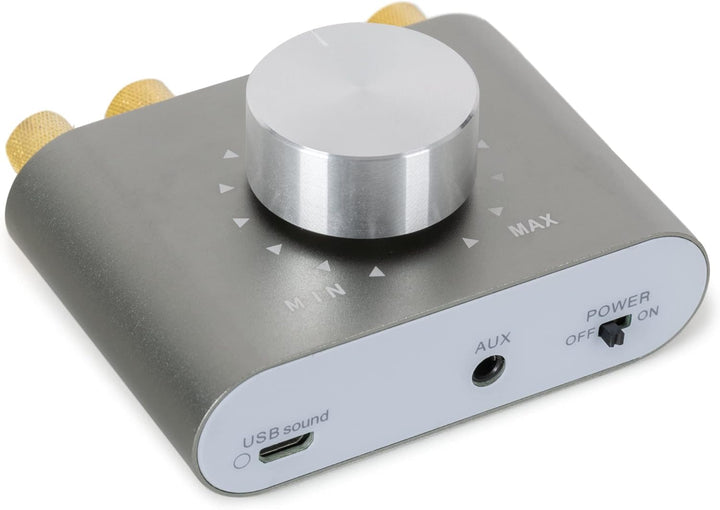 McGrey MAMP-250BT Mini-HiFi-Verstärker 100 Watt - Ultrakompakter Stereo-Verstärker - 2X 50 Watt - Bl
