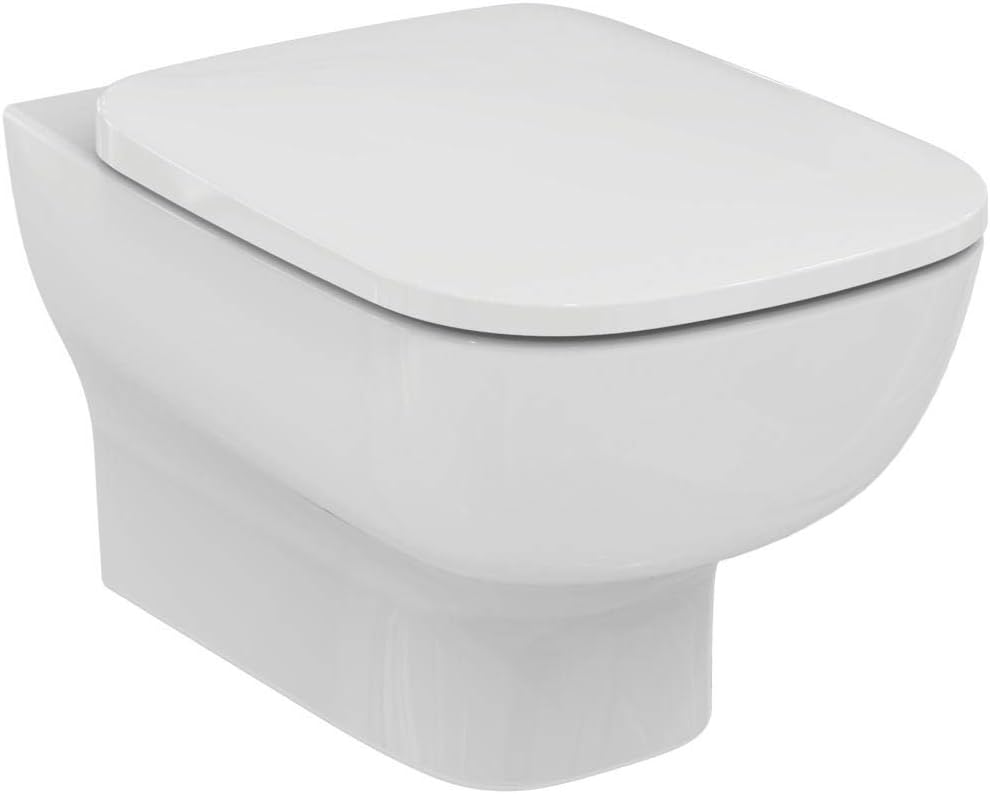Ideal Standard T318101 Copriwater Originale Slim dedicato Serie Esedra New, Chiusura rallentata, Bia