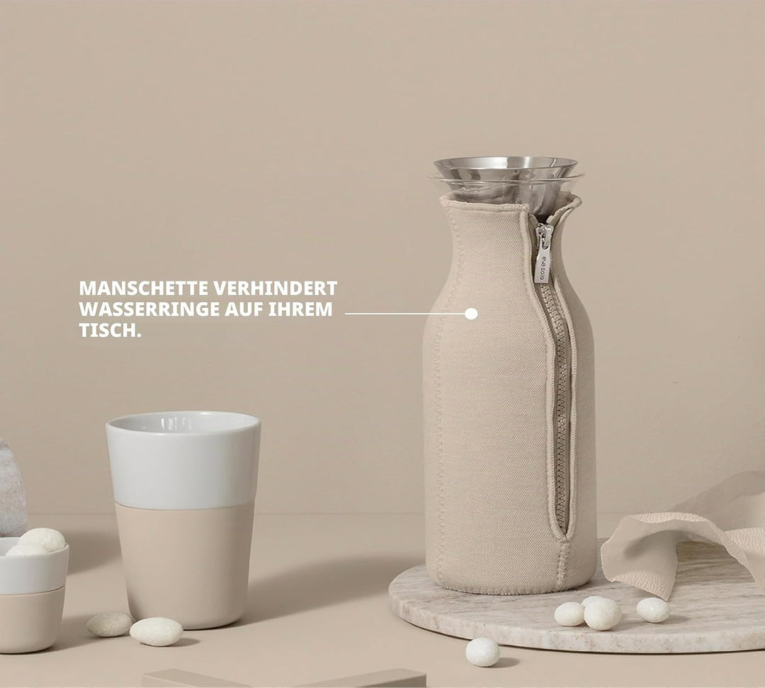 EVA SOLO | Kühlschrankkaraffe 1,0 l Pearl beige |Passt in die meisten Kühlschranktüren | Pearl beige