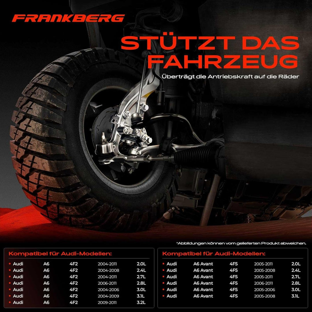Frankberg Achsschenkel Hinten Rechts Kompatibel mit A6 4F2 C6 2.4L-5.2L 2004-2011 A6 Allroad 4FH C6
