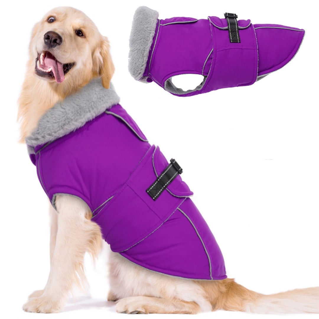 Lelepet Warmer Hundemantel, Reflektierende Hundefleeceweste Wasserdicht Hundejacke Winddicht Winterm