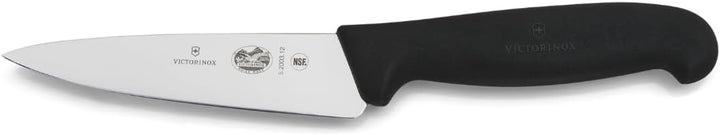 Victorinox Fibrox Kochmesser, Kleines Universalmesser für Obst und Gemüse, 12 cm, Gerade Klinge, Sch