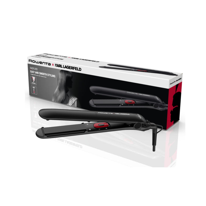 Rowenta SF161L x Karl Lagerfeld Easyliss Haarglätter, Ein-Knopf-Bedienung, Keramik-Turmalin-Beschich