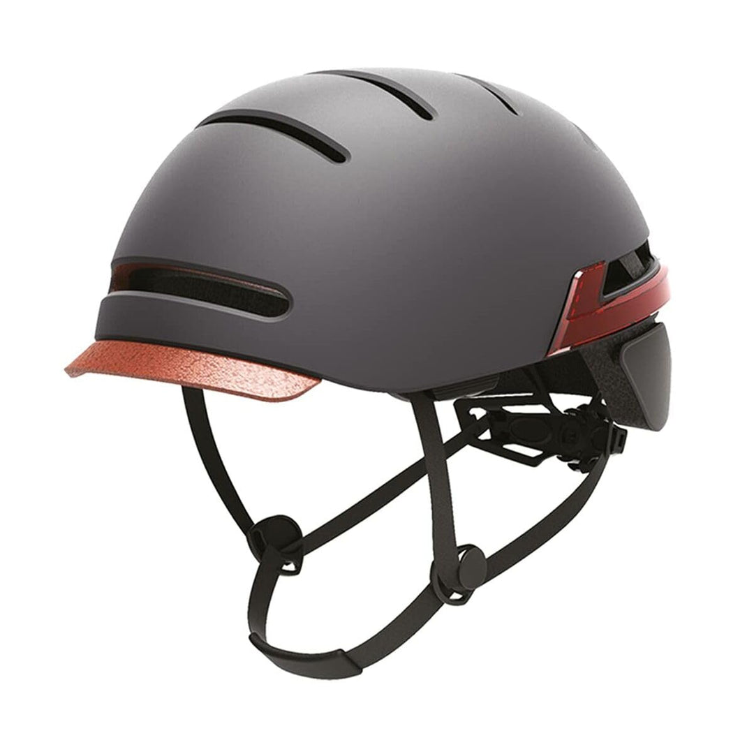 Urban Prime Urban Helmet Helm mit Blinklicht, Wiess/Grau, Einheitsgrösse