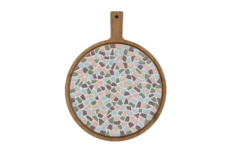 Little Creations mosaik Servierbrett Rund | DIY Bastelset Erwachsene | Gestalte deine eigene Servier