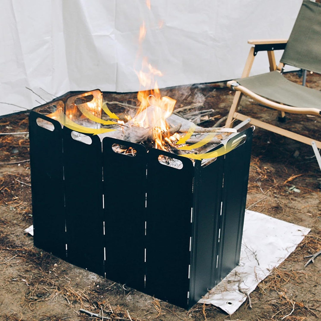 Windschutz aus verzinktem Eisen, Grill, Picknickkocher, Windschutz, faltbarer Campingkocher, Windsch