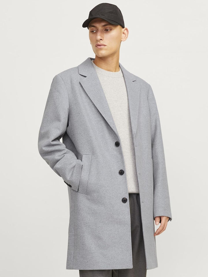JACK & JONES Herren Jjemorrison Wool Coat Sn Wollmantel XS Greige, XS Greige