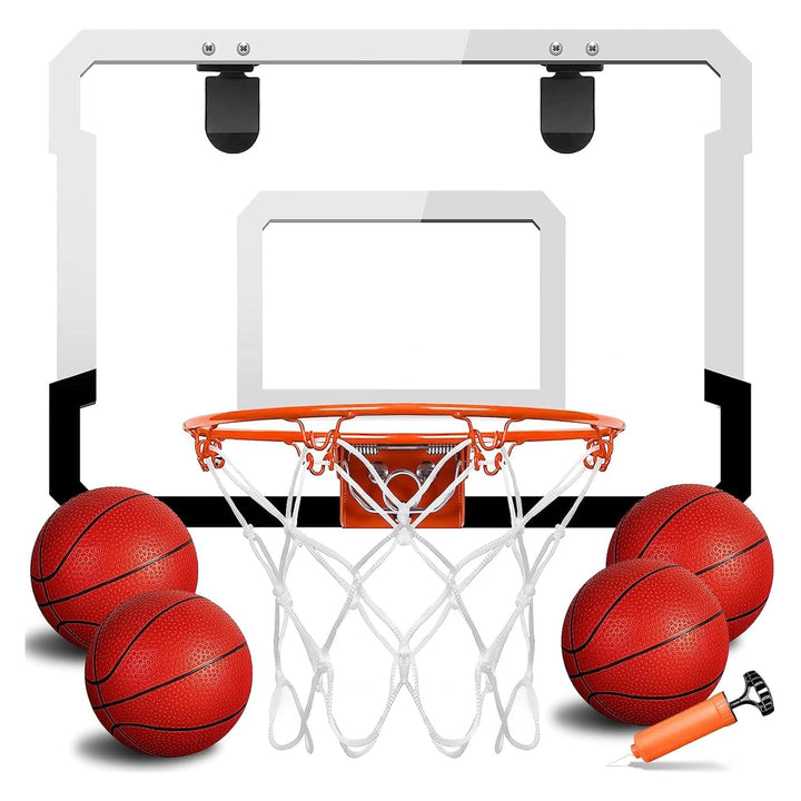 TEUVO Mini Basketballkorb Kinder, Tür Basketballkorb Indoor für Zimmer mit 4 Ball Basketball Korb Ki