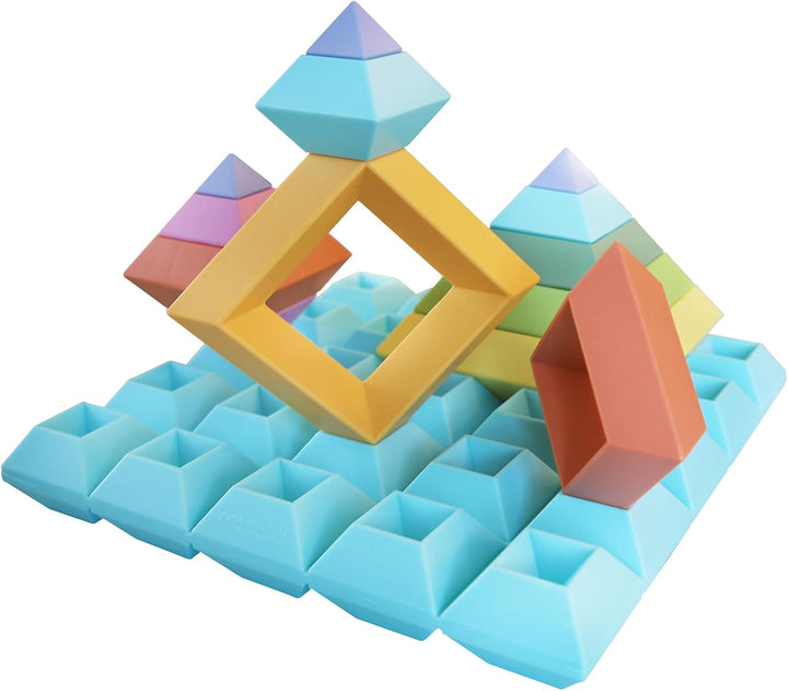 GOWI 352-00302 Legeplatte für Regenbogen Pyramide, Konstruktionsspielzeug