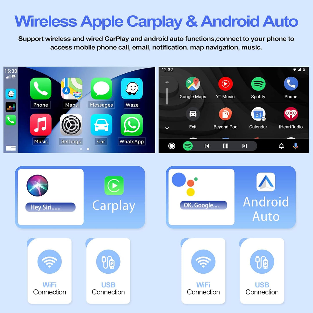 CAMECHO Android 11 Autoradio für VW Golf 7 2013 2014 2015 2016 2017 2018,Doppel Din Radio 10 Zoll Bi