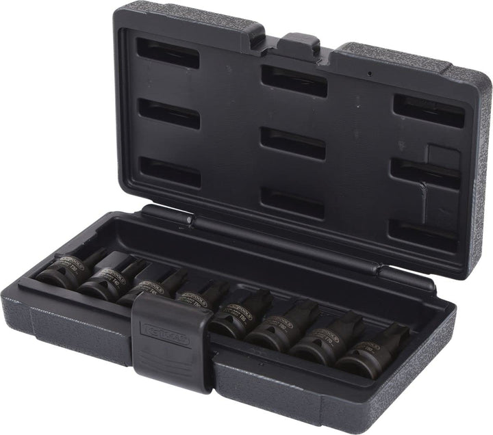 KS Tools 515.1107 1/2" Kraft-Bit-Stecknuss-Satz TX, 8-tlg., T30-T80