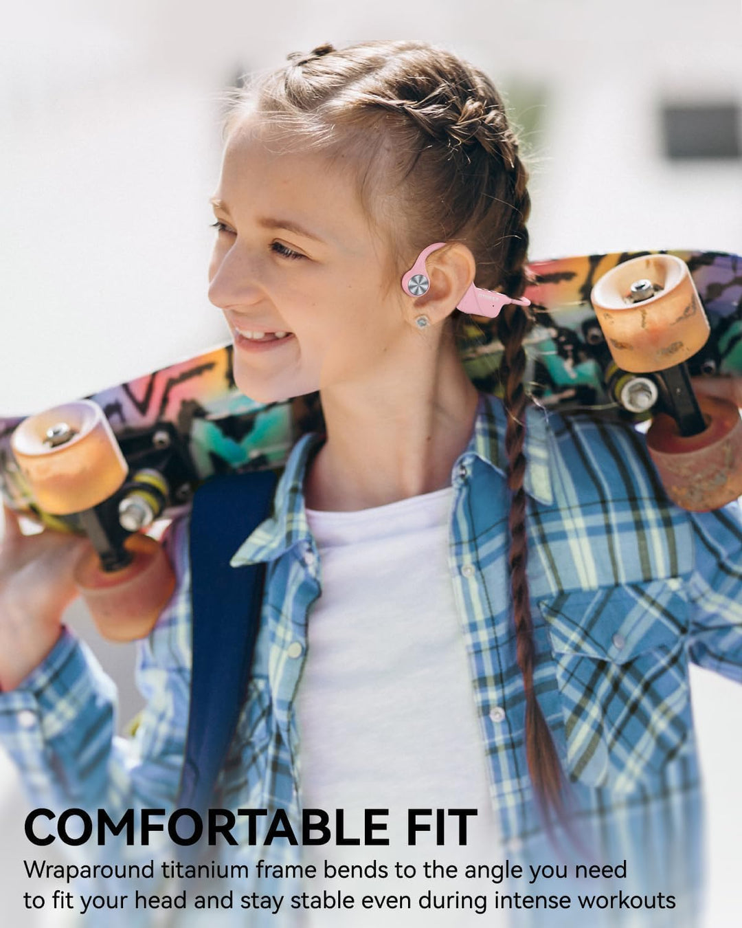SANOTO Knochenschall Kopfhörer Bluetooth 5.3,Open Ear Kopfhörer Kabellos Bone Conduction Kopfhorer I