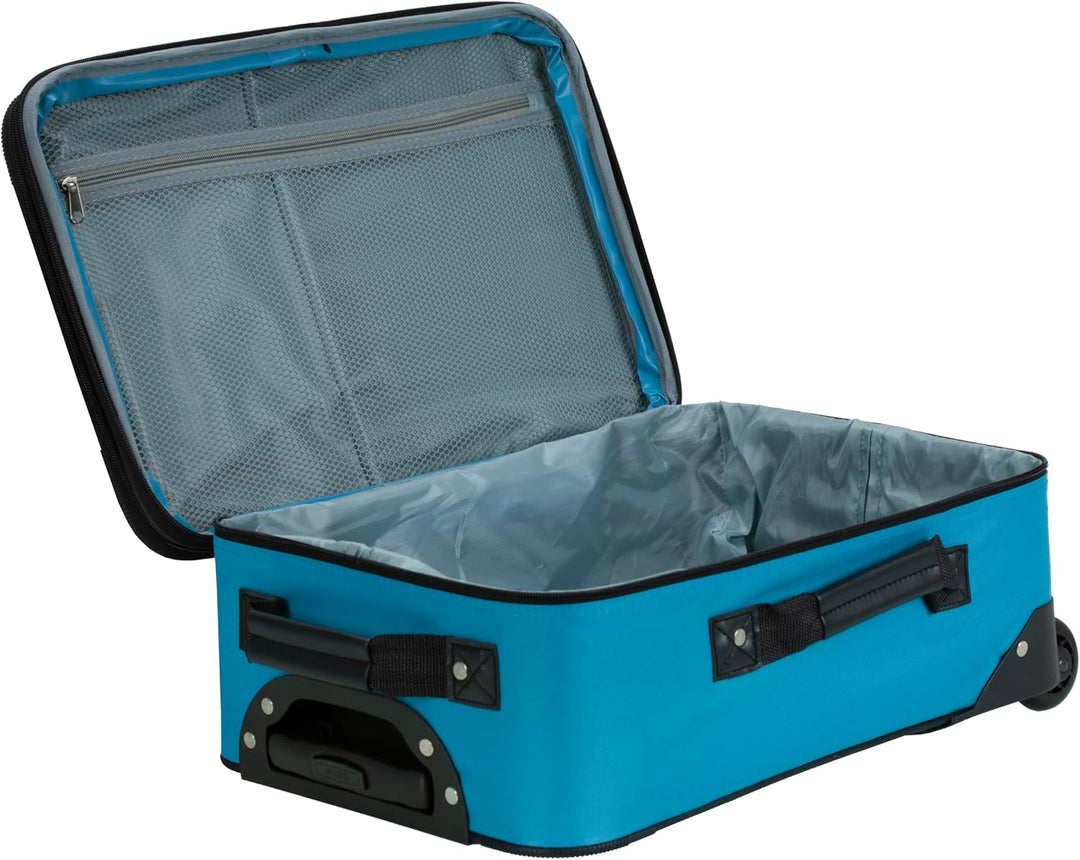 Rockland Bagage De Cabine Abs Extensible Melbourne 20 PO Koffer-Set, 38 Liter, Pinkleopard 51 in Pin