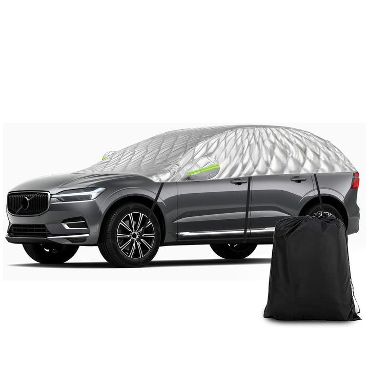 Halbgarage für Volvo XC60 2009-2025, Halbe Autoabdeckung Winter Sommer, Abdeckplane Auto Wasserdicht