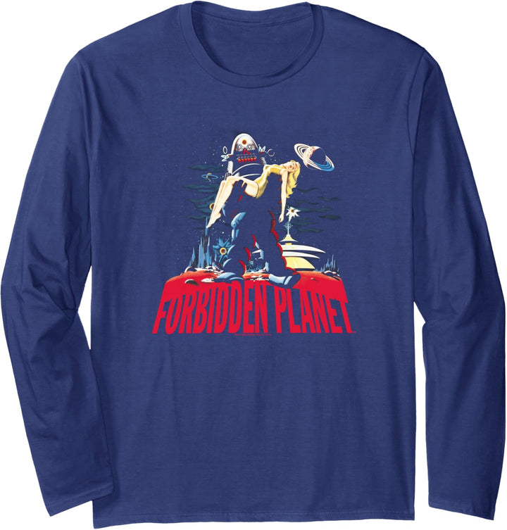 Forbidden Planet Robby and Woman Langarmshirt