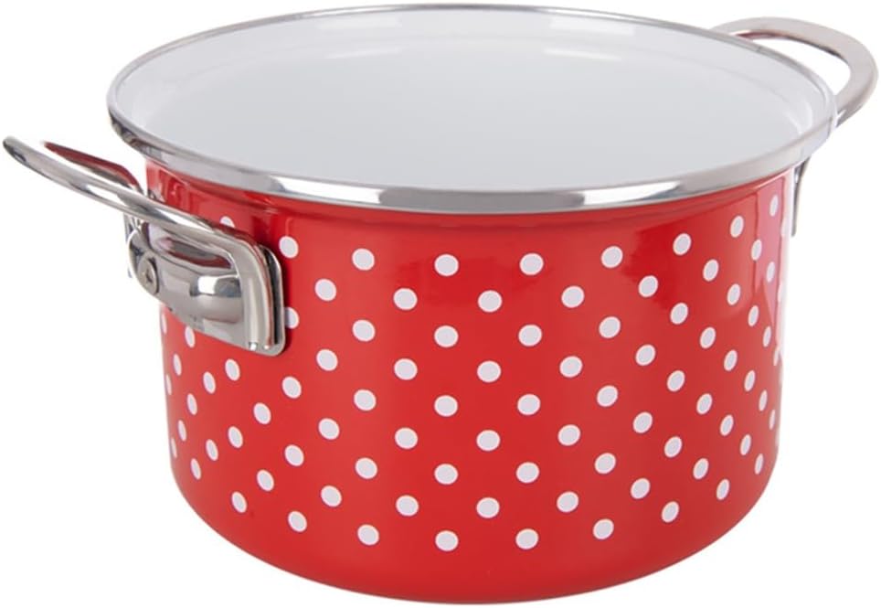 orion group Emaille Kochtopf 2 l Ø 18 cm – Praktischer Kochtopf mit ergonomischen Griffen – Für alle