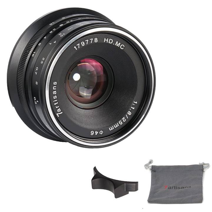 7artisans 25mm f1.8-APS-C Objektiv für Fujifilm X-A10 X-A3 x-at-XM2 X-T1 X-T10 X-T2 X-T20 x-Pro1 X-P