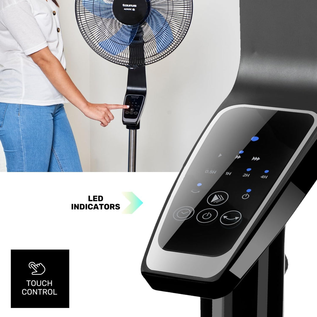 Taurus Boreal 16CR Digitaler Standventilator, Höhe bis 130 cm, 5 Flügel, Durchmesser 40 cm, 3 Geschw