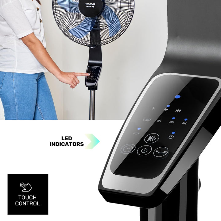 Taurus Boreal 16CR Digitaler Standventilator, Höhe bis 130 cm, 5 Flügel, Durchmesser 40 cm, 3 Geschw