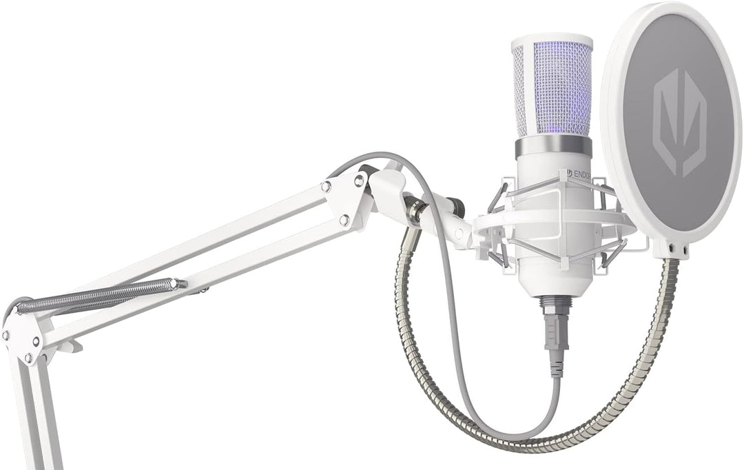 ENDORFY Solum Streaming Onyx White, Hochwertiges weisses USB-Computermikrofon | EY1B005