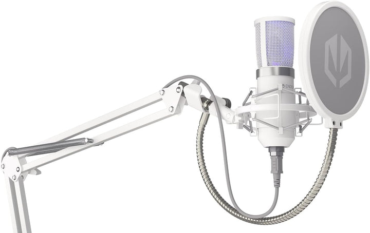 ENDORFY Solum Streaming Onyx White, Hochwertiges weisses USB-Computermikrofon | EY1B005