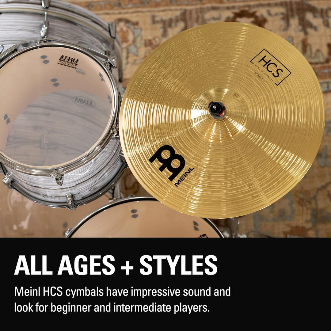 Meinl Cymbals HCS Basic Schlagzeug Becken Set (Video) Box Pack mit 14 Zoll Hihat, 18 Crash Ride (35,