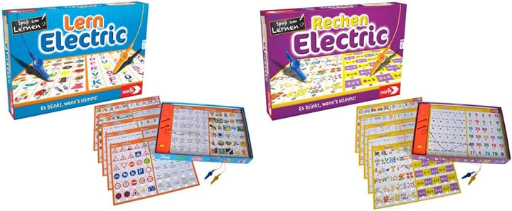 Noris 606013711 Lern Electric Der Lernspiel-Klassiker was passt zusammen, ab 6 Jahren & 606013721 Re