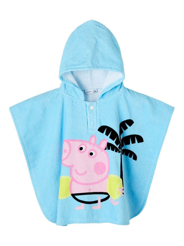 NAME IT Boy's NMMPEPPAPIG MATRO Towel PEP Handtuch-Poncho, Bachelor Button, ONE Size