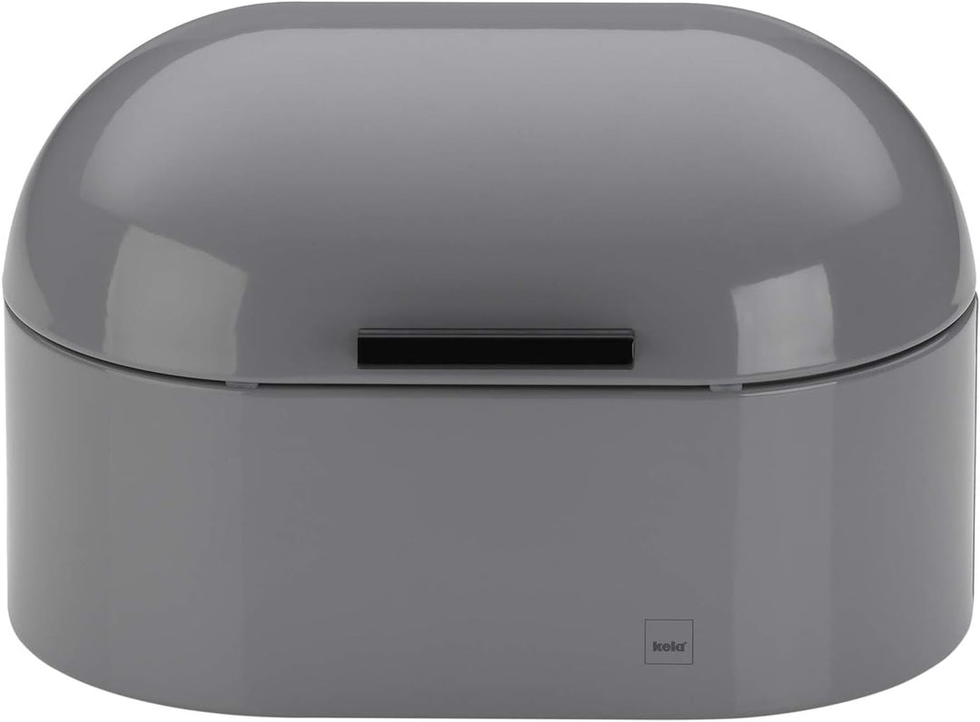 kela Brotkasten Metall mit Lüftungslöcher 25x15x17cm, kleine Brotbox mit Klappdeckel, FRISCOLINO, Br