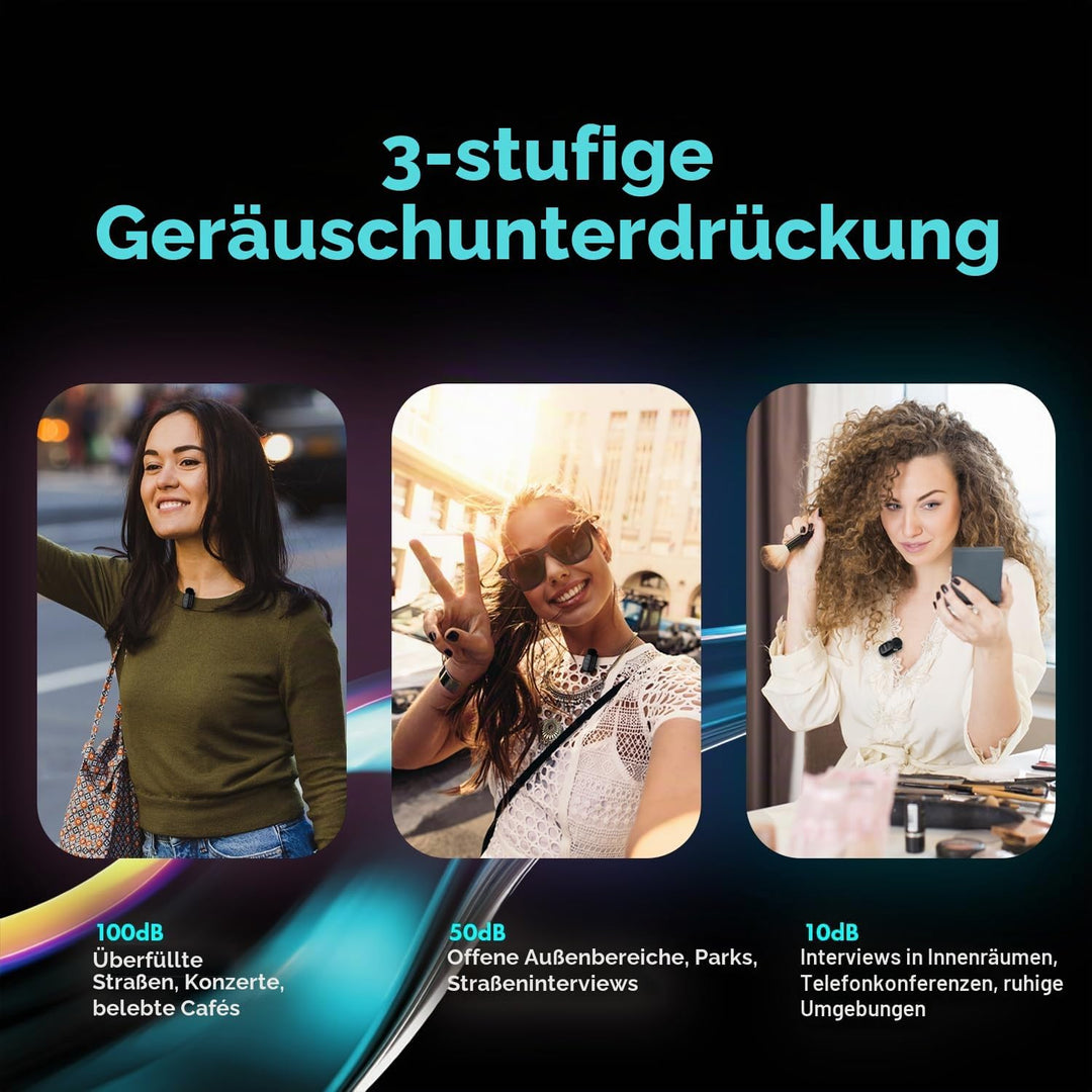Movo NanoMic Dual USB-C Wireless Mikrofon für iPhone 15/16+, Android, iPad Pro & Laptops - ideal für