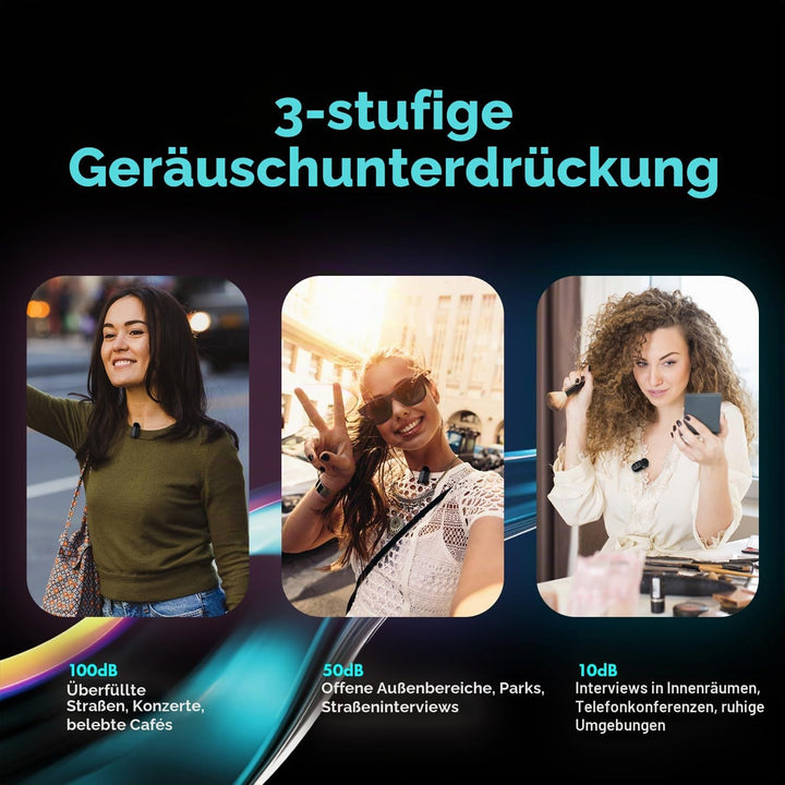 Movo NanoMic Dual USB-C Wireless Mikrofon für iPhone 15/16+, Android, iPad Pro & Laptops - ideal für