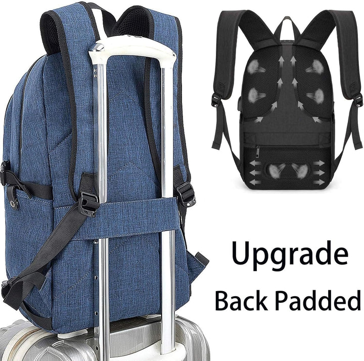 Tzowla Laptop Rucksack Herren und Damen, Reiserucksack Wasserdicht Anti-Diebstahl mit USB-Ladeanschl