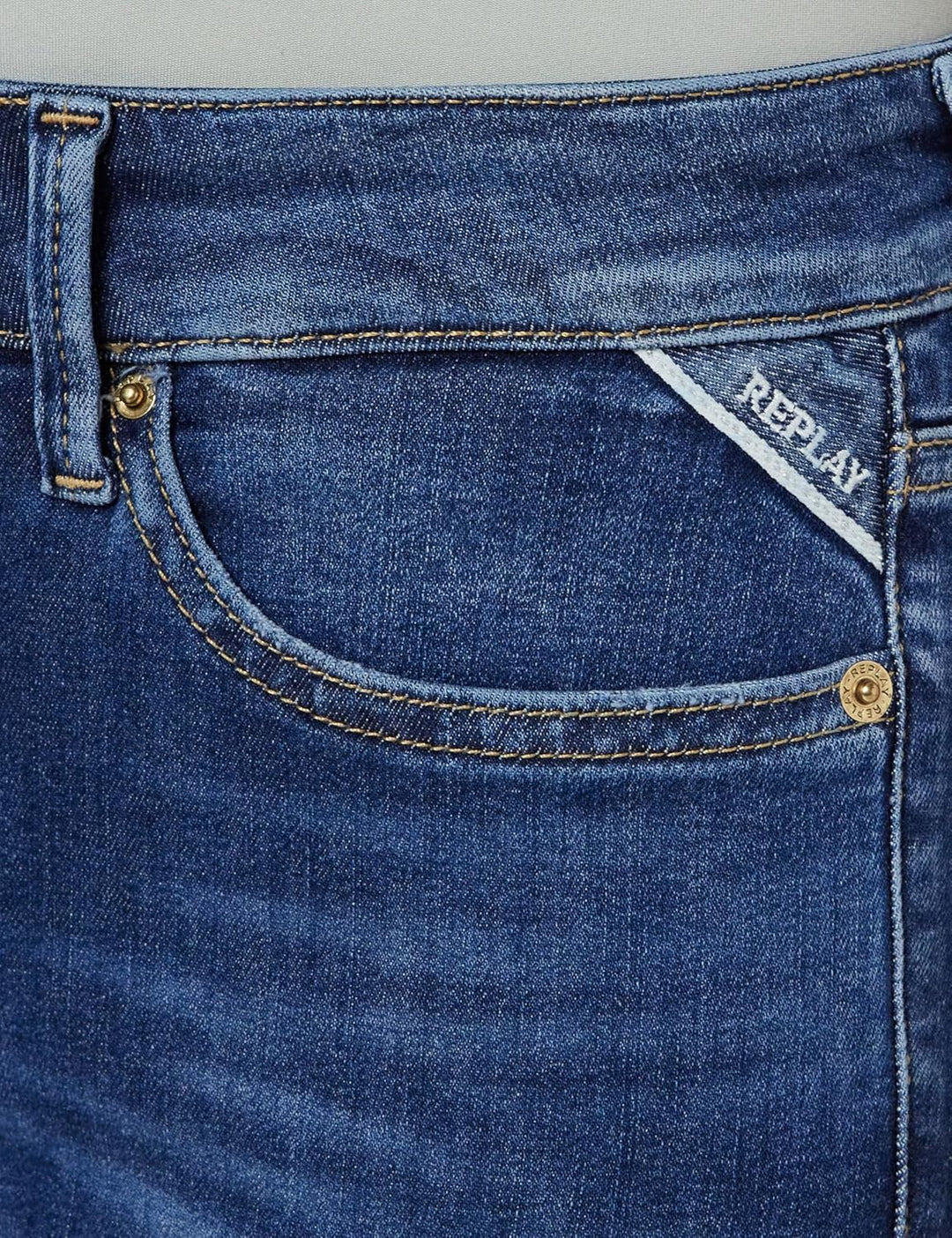 Replay Damen Luzien Broken Edge Jeans 32W / 32L 9 Blue Denim, 32W / 32L 9 Blue Denim
