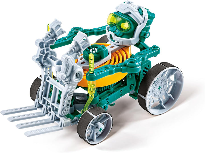 Clementoni Galileo MinerBot 3 in 1 Robotik-Set - DREI humanoide Roboter - Robotik Modellbausatz - Sp