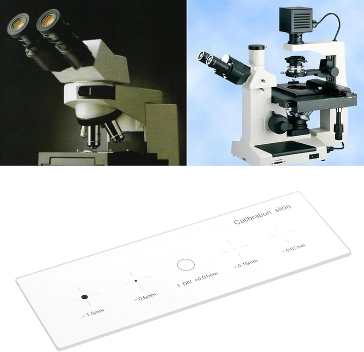 ECSiNG 0.01mm Mikroskop Mikrometer Skala Optische Glas Mikroskop Objektträger Glas Bühne Mikrometer