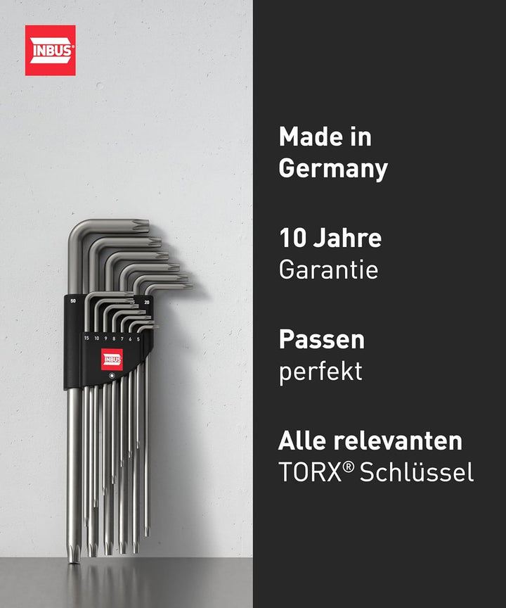 TORX® Winkelschraubendreher Set 13tlg., TX5–50 — Made in Germany (INBUS® 74216)