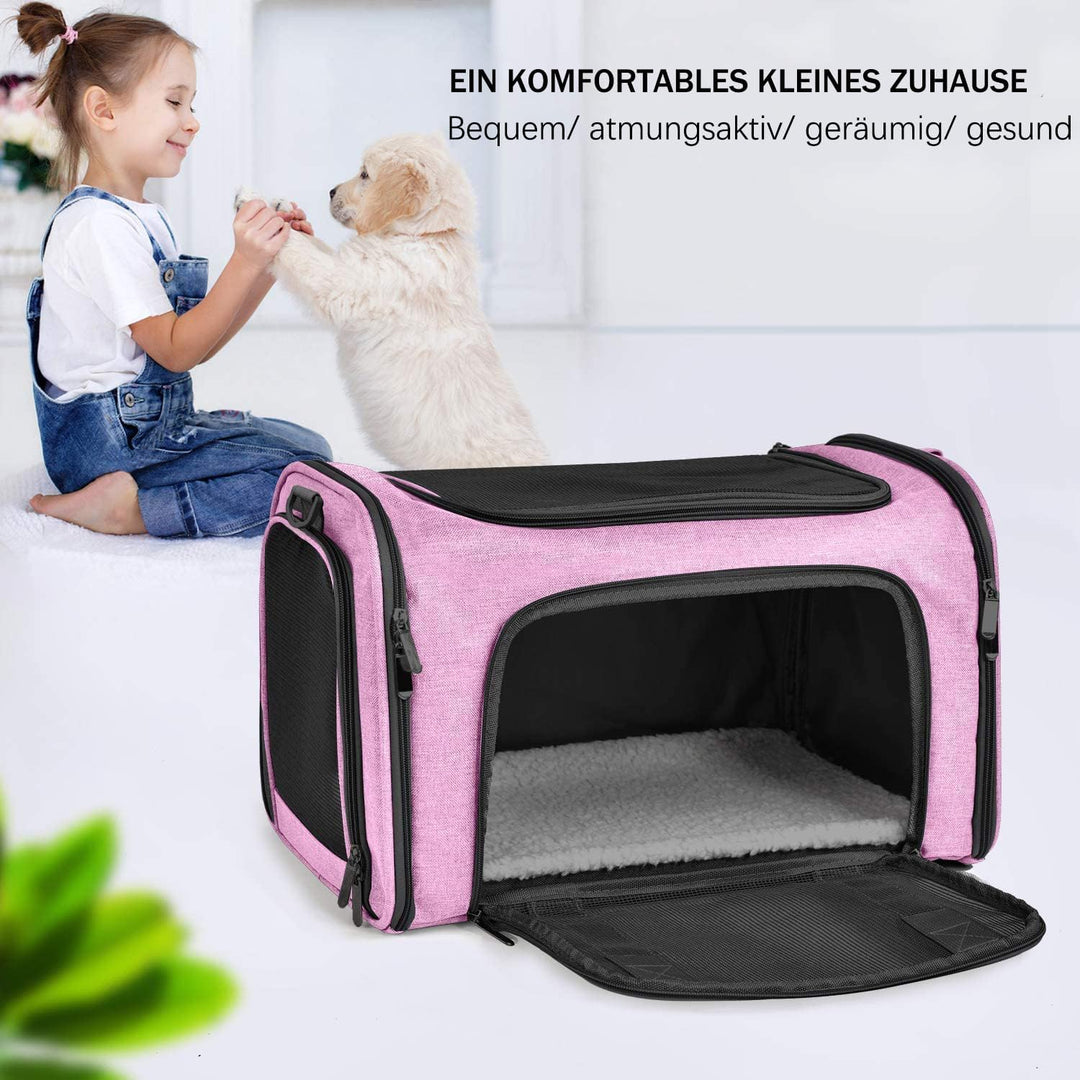 Transporttasche Katze, Transporttasche für Katze Hund bis zu 5kg, Tragbar Faltbare Haustier Tragetas