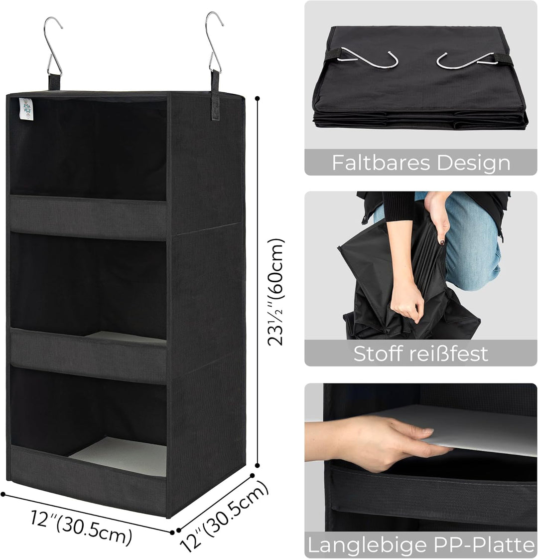 GRANNY SAYS Hängeregal Schrank mit 3 Fächern, 1 Stück Hängeaufbewahrung Kleiderschrank Organizer hän