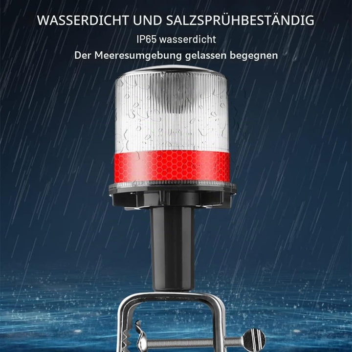 Solare Signalleuchten, LED Boot Navigationslichter mit Solarlichtquelle, IP65 Wasserdichtes Design f