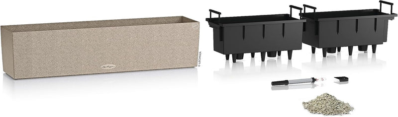 LECHUZA BALCONERA Stone 80 sandbeige 15661 79x19x19 cm Sandbeige, 79x19x19 cm Sandbeige