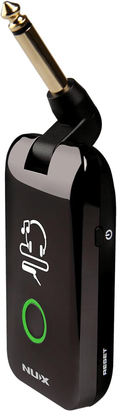 Nux MP-2 Mighty Plug Drahtlose Verstärker- und Effekt-Simulation für Gitarre und Bass + keepdrum Net