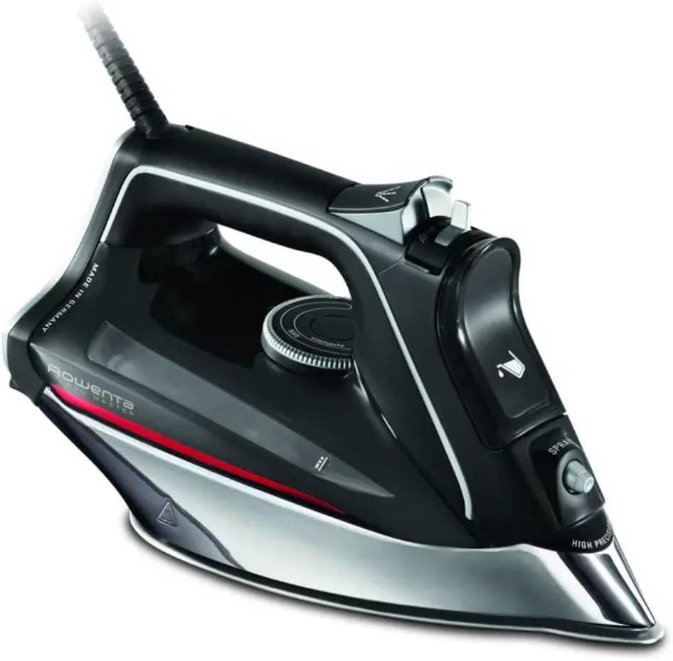 Rowenta DW8210D1 Dampfbügeleisen, Microsteam 400 Soleplate 2 m, 200 g/min, Schwarz, Rot, 50 g/min