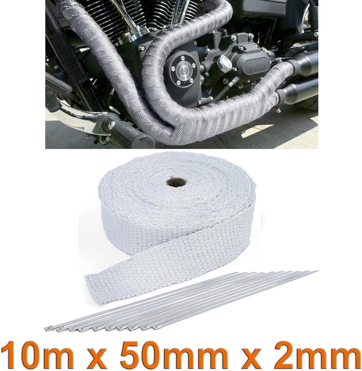 Auspuff Hitzeschutzband Thermoband Keramik bis 1300°C 50mmx2mm 10Meter