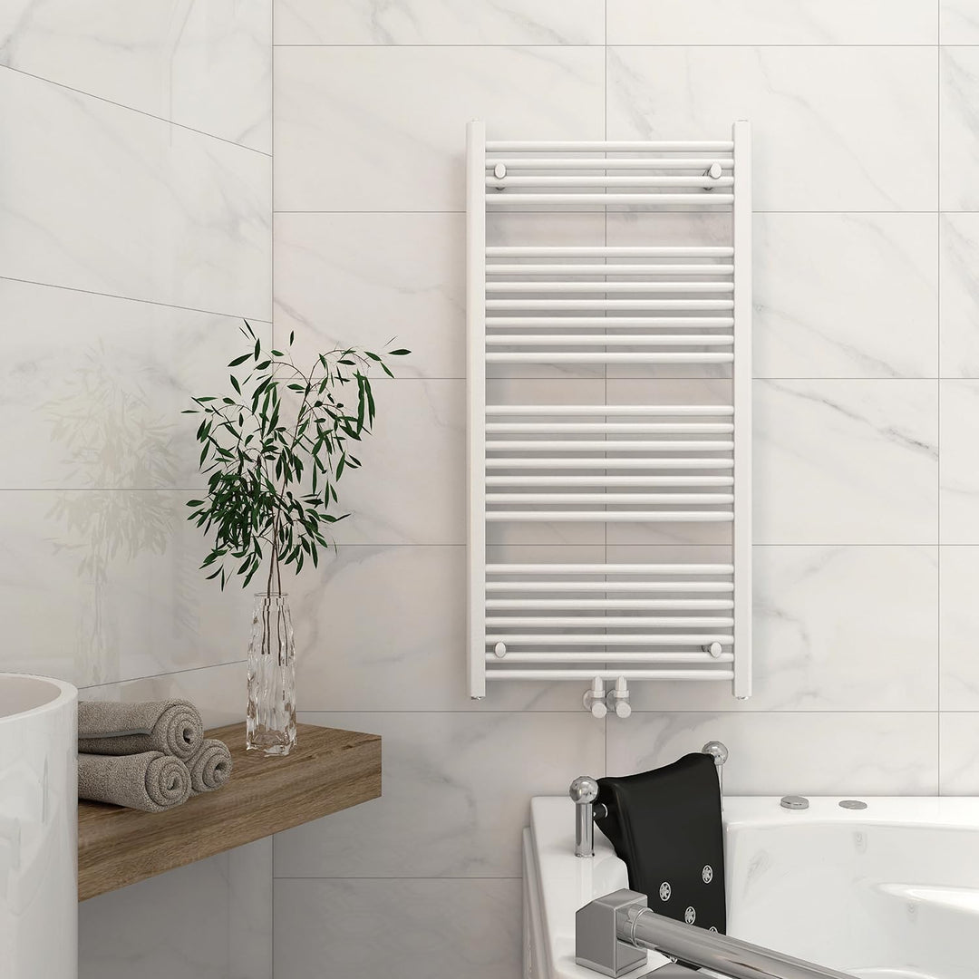 Badheizkörper Mittelanschluss 1160x600 mm, 600W Handtuchheizkörper &amp; Handtuchtrockner, Einfach Insta