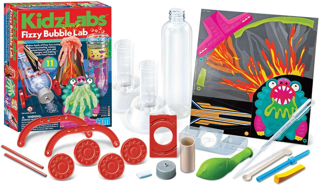 4M KidzLabs - Sprudelnde Wissenschaftsset für Kinder - Experimente mit Backpulver und Essig, Sprudel