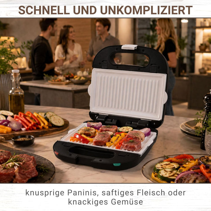 Syntrox Germany Kontaktgrill Multimaker mit Keramikbeschichtung elektrischer ZN-1500W