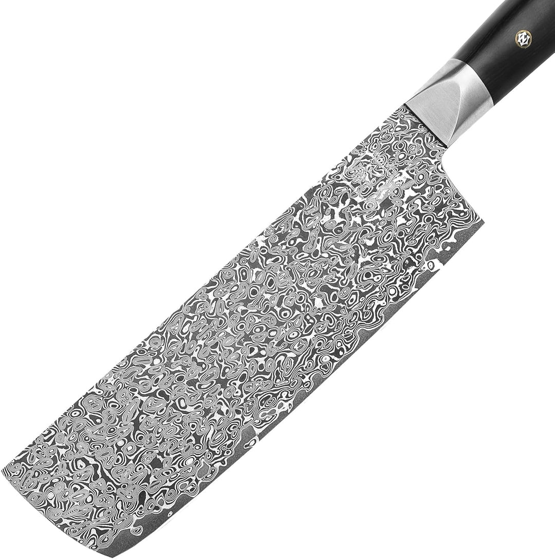 zayiko Black Edition Damastmesser Nakiri Messer 18,50 cm Klinge extrem scharf aus 67 Lagen I Damast