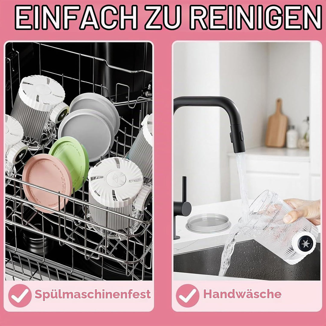DAZZTIME Behälter für Ninja Creami Deluxe Pints,2 Stück Ersatz für Ninja Creami Deluxe Pints und Dec