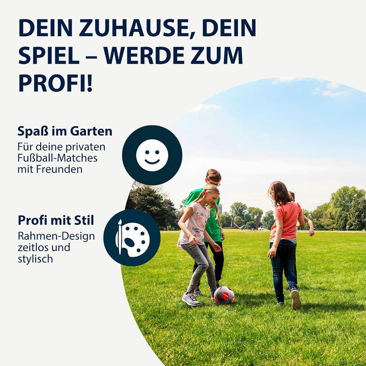 HUDORA Fussballtor Pro Tect Lite – Garten Fussballtor mit Pfosten-Polsterung für den Outdoor Einsatz